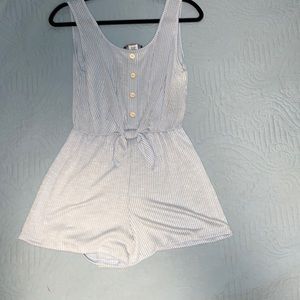 Blue & White Stripped Romper